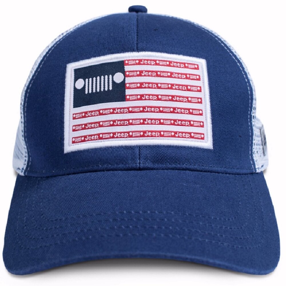 Jeep Stars and Stripes Patch Mesh Cap Hat - NEW Fast Ship